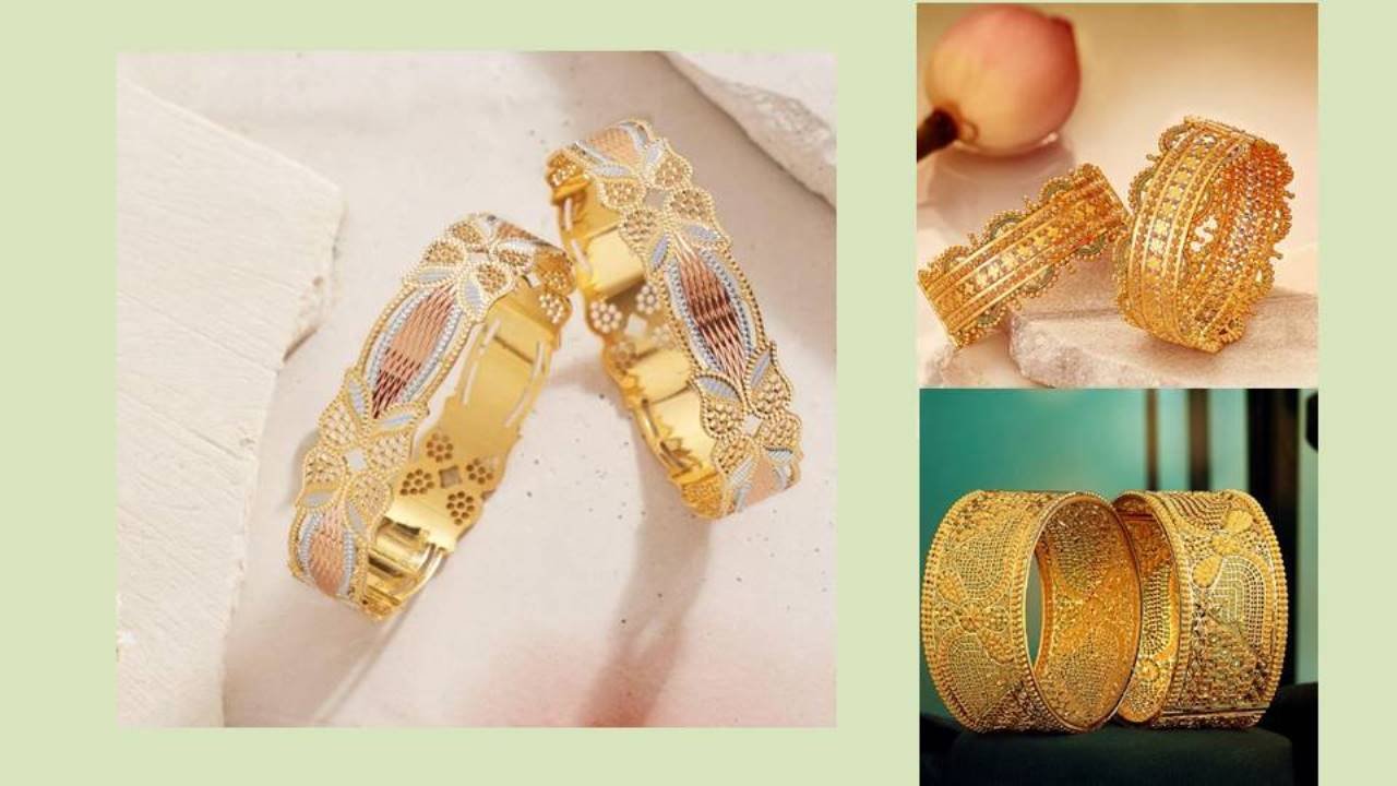 Gold Bangles Design : आपकी खूबसूरती में आएगा निखार जब पहनेंगी ऐसे आकर्षक गोल्ड कंगन