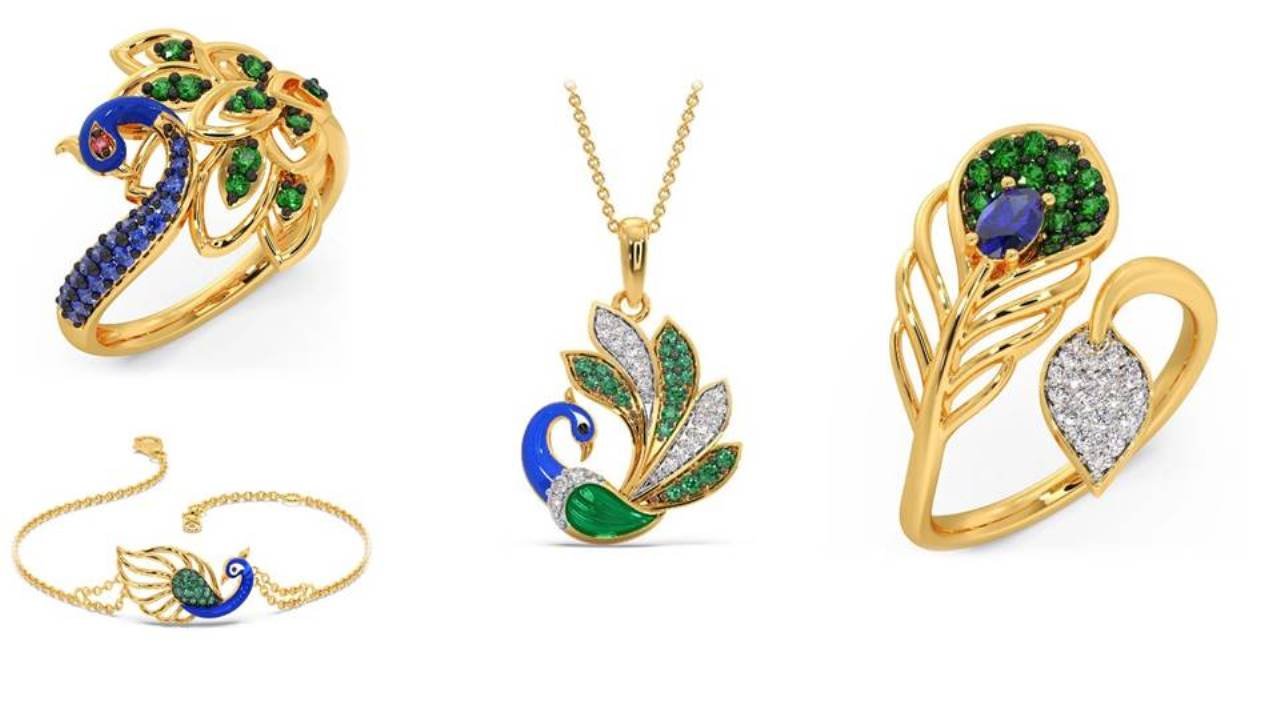 Gold Jewellery : मोर डिजाइन वाली गोल्ड ज्वेलरी के हो जाएंगे दीवाने, देखें डिजाइन