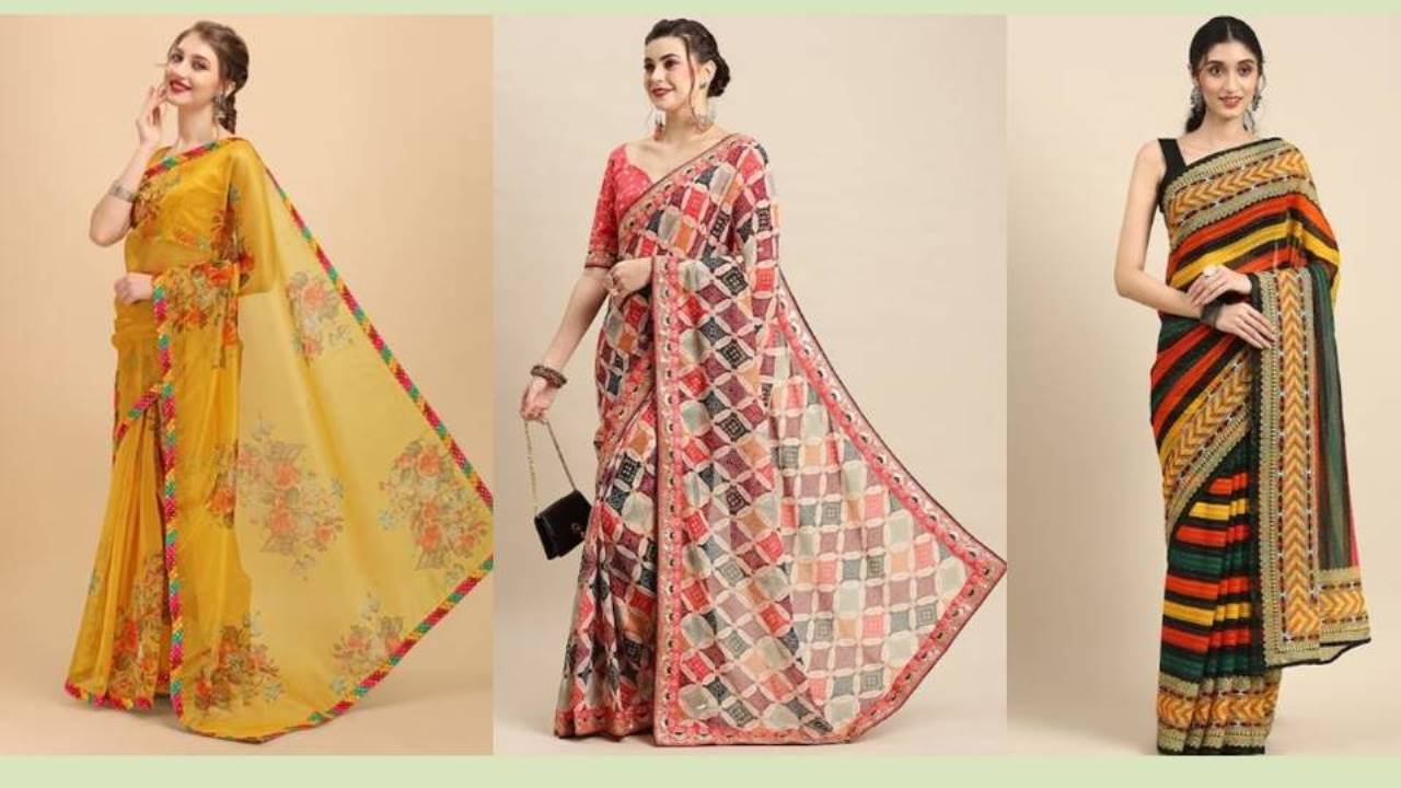 Multi color Saree Design : पाएं शानदार लुक, पहनें ये खूबसूरत मल्टी कलर साड़ियां, देखें डिजाइन