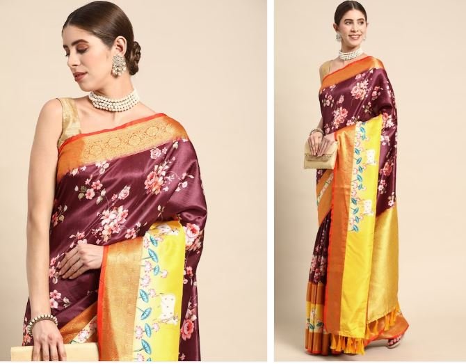 Zari Saree Collection : पारंपरिक लुक के लिए पहनें ये खूबसूरत जरी सिल्क साड़ियां