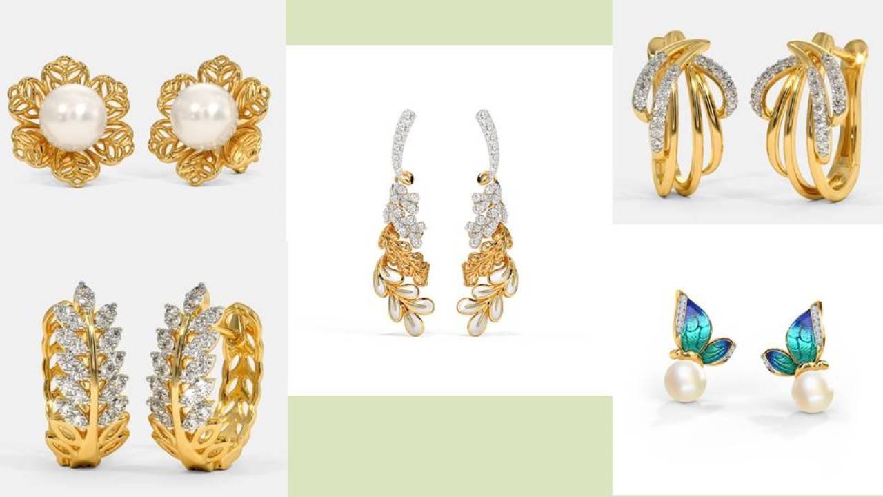 Gold Earrings Design : अनोखे और आकर्षक डिजाइन वाले ये गोल्ड ईयररिंग्स आपको देंगे क्लासी लुक