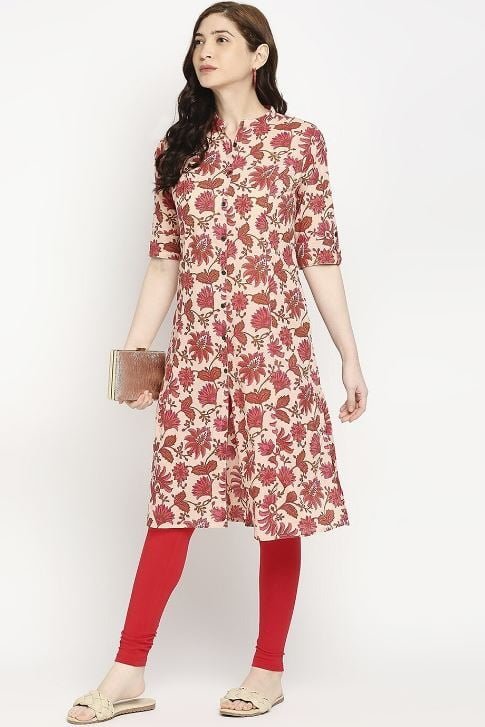 ये खूबसूरत फ्लोरल प्रिंटेड कुर्ती देंगी आपको कूल लुक, देखें Printed Kurti Design