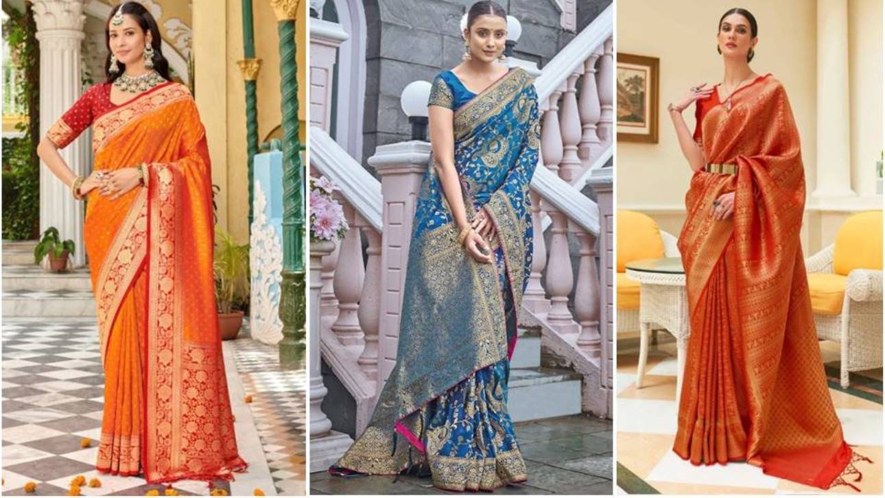 Traditional Saree Design : लेटेस्ट और आकर्षक लुक के लिए पहनें ये खूबसूरत सिल्क साड़ियां