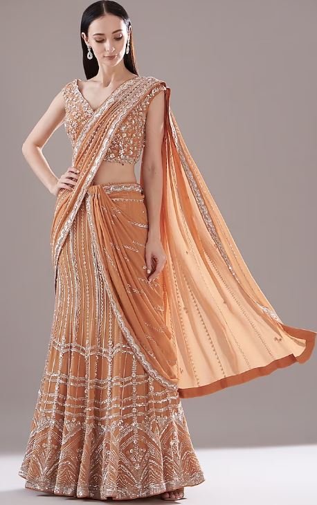 Wedding Saree Design : शादी में सबसे अलग और खूबसूरत नजर आने के लिए पहनें ये डिज़ाइनर साड़ियां