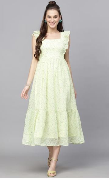 Women Dress Collection : कूल लुक के लिए पहनें यह आकर्षक मिडी ड्रेस