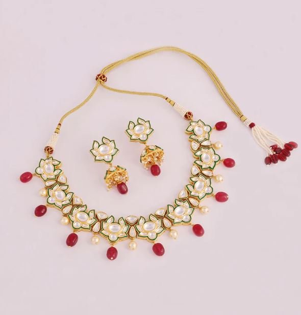 Lotus Design Jewellery Set :  अट्रैक्टिव लुक के लिए ट्राई करें ये खूबसूरत लोटस ज्वेलरी सेट