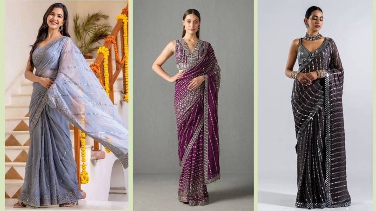 Mirror Work Saree : मिरर वर्क वाली ये खूबसूरत साड़ियां आपको देंगी स्टनिंग लुक, देखें डिजाइन