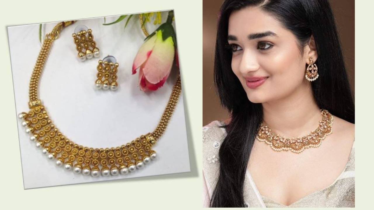 Necklace Design : ट्रेडिशनल वियर के लिए एंटीक और खूबसूरत डिजाइन नेकलेस सेट