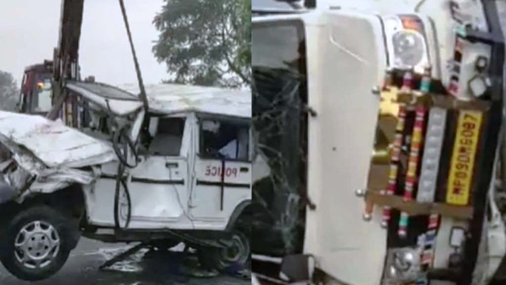 MP Accident News : तेज रफ्तार ट्रक ने पिकअप और थाना मोबाइल गाड़ी को जोरदार टक्कर मारी, पुलिस ड्राइवर समेत तीन लोगों की मौत