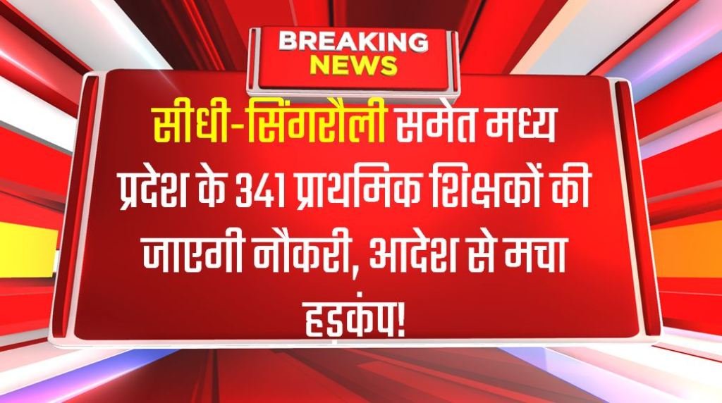 MP News : सीधी-सिंगरौली समेत मध्य प्रदेश के 341 प्राथमिक शिक्षकों की जाएगी नौकरी, आदेश से मचा हड़कंप!